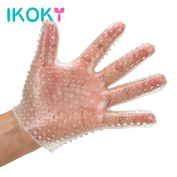 Компания красоты Ikoky Женская мастурбация взрослые игры флиртуют перчатки для пальцев сексуальные игрушки для женщин стимулятор клитора