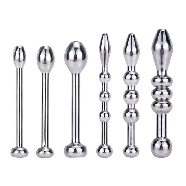 Beauty Items Edelstahl Harnröhrenkatheter Perlen Penis Plug Stimulation Massage BDSM Dilatator Metallstab männlich sexy Spielzeug für Männer