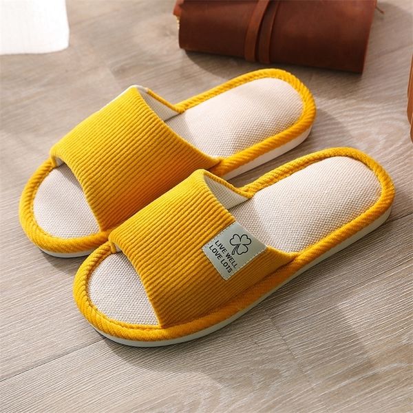 Hausschuhe Damen Hausschuhe Cordboden Flache Schuhe Komfort Antirutsch Home Flachs Leinen Slipper Unisex Frau Herren Haus Baumwolle Rutschen 220921