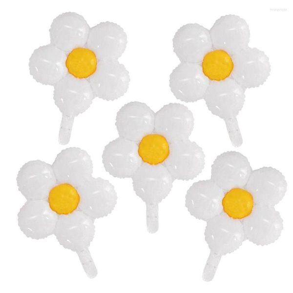 Parti Dekorasyonu 5/10 PCS/Lot 18inch Daisy Balonlar Beyaz Çiçek Folyo Bebek Duş Doğum Günü Düğün Süslemeleri Yaz Globos