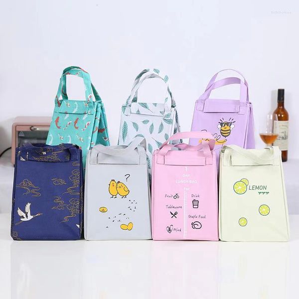 Borse portaoggetti Cooler Lunch Bag Fashion Ctue Women Waterproof Hand Pack Thermal Breakfast Box Portable Picnic Travel può essere personalizzato