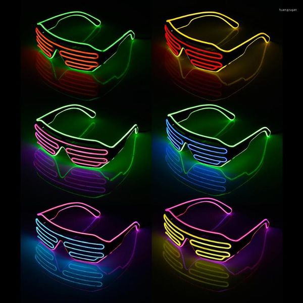 Decoração de festa, arame de óculos de cor dupla de cor dupla, óculos de luz LED de luminos