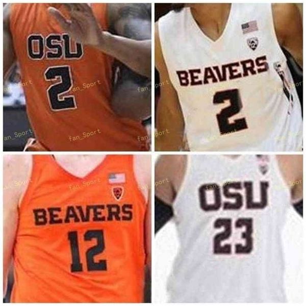 Maglia da basket Sj NCAA College Oregon State Beavers 23 Gligorije Rakocevic 2 Kyle Blaser 4 Alfred Hollins 11 Zach Reichle Cucitura personalizzata