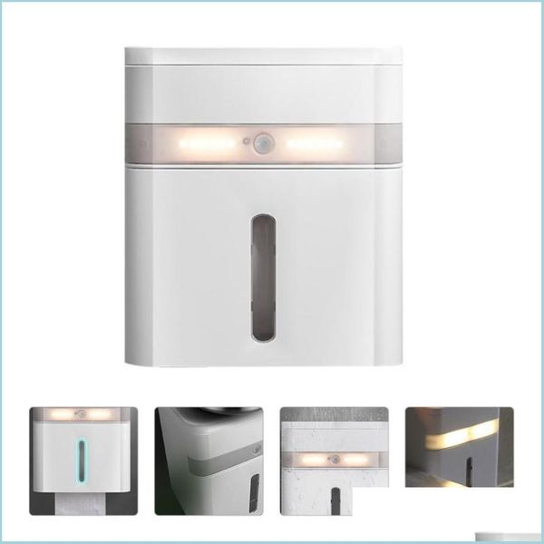 Caixas de tecidos guardanapos 1pc Durável Usef Creative Container Holder Led Led Paper Towel Box Light para Bathroo NerdsRopeBags500mg DHT8S