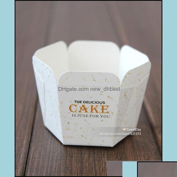 Cupcake Bakeware Cucina Sala da pranzo Bar Casa Giardino Carta da forno Tazze Custodia Focaccina usa e getta Fodere per torte quadrate Scatole Ca Otvnp