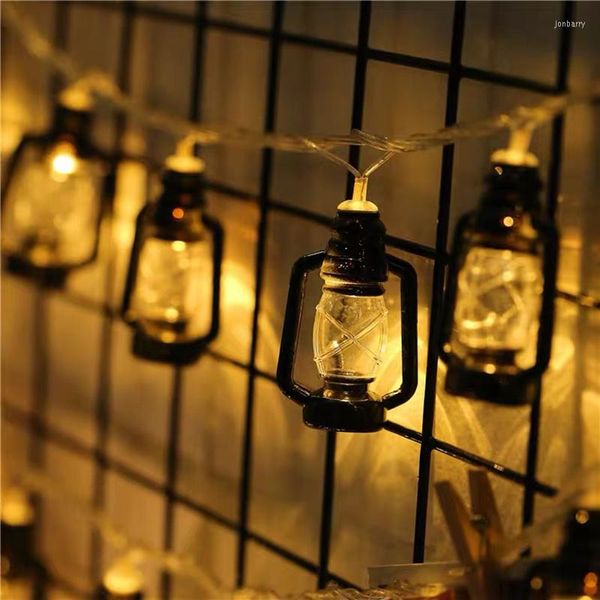 Strings Mini Oil Lamp Eid Mubarak Night Light Regalo di Natale Festa di Halloween Home Room Decorazione del desktop Lucine Led Decor