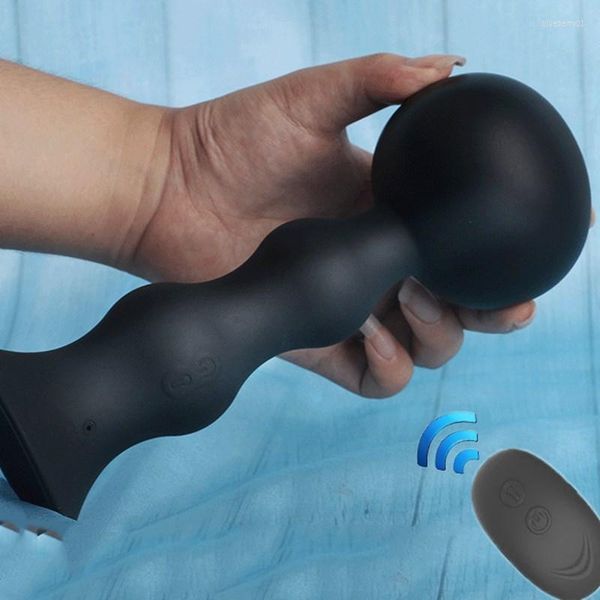 Vibratoren Drahtlose Fernbedienung Prostata-massagegerät Vagina Ball Perlen Aufblasbare Expansion Stecker Anal Vibrator Sex Spielzeug Für Männer Frauen