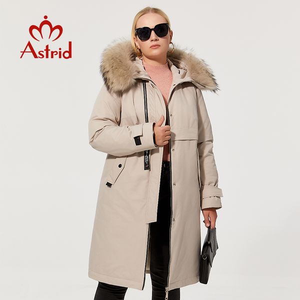 Mulheres s plus size lowewear casacats Astrid Winter Jacket Hooded Loose Parkas Bio -Fluff grossa Parka Hight Quality fêmea 220922