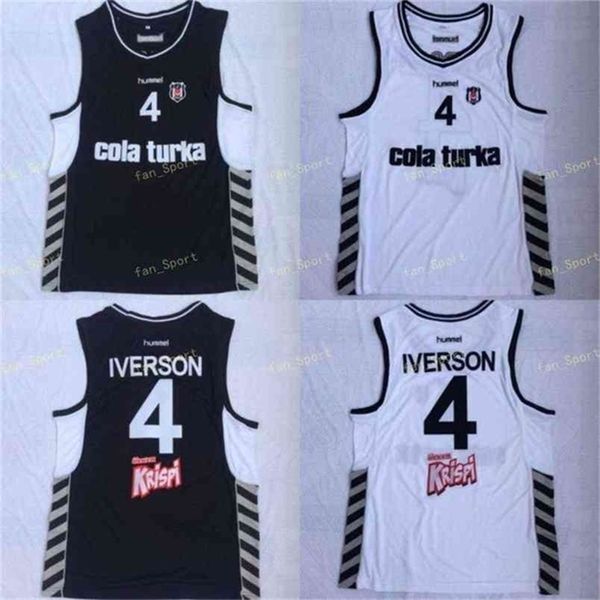 SJ Allen Allen #4 Iverson Besiktas Cola Turka de Turquia Turkish Allen Iverson Basketball Jerseys