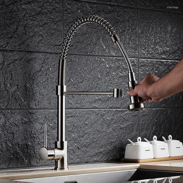 Küchenarmaturen, herausziehbarer Wasserhahn, luxuriöser Wasserhahn, Chrom, schwenkbar, Waschbecken, Waschtisch