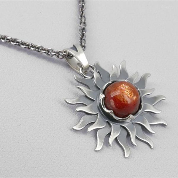 Anhänger Halsketten Kreative Vintage Sonne Halskette Charme Kette Für Party Frauen Böhmen Schmuck Mode Accessoires Geschenk