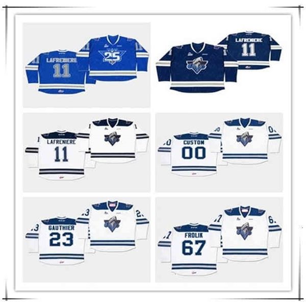 Wskt Custom CHL Uomo Hockey Rimouski Oceanic Jersey Alexis Lafreniere Frederik Gauthier Michael Frolik Sidney Crosby Cedric Pare Dmitry