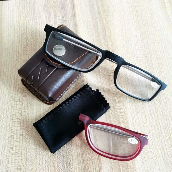 Sonnenbrillen Frames 10pcs Falten -Lesebrille Männer Frauen rotieren optische Computer Mini Brieftasche Diopter 1.00 1.50 2.00 2,50 3.00 3.50