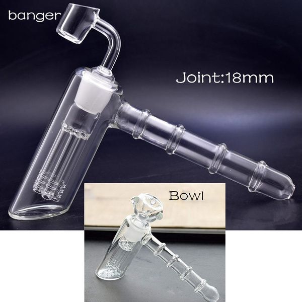 Glass Bubbler Arm Tree fatto a mano Pipa da fumo Pipa ad acqua in vetro per tabacco con giunto da 18 mm