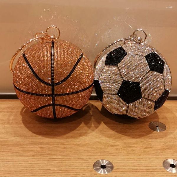 Abendtaschen 2022 Kleine Basketball-Abendessen-Tasche Persönlichkeit Bling American Clutch Cosmetic Mini