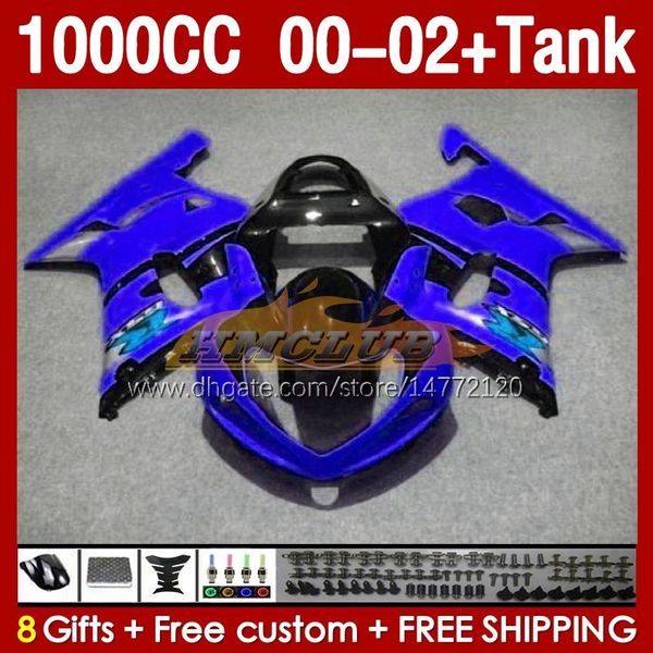 Tanque de fadas de inje￧￣o para Suzuki GSXR 1000 CC 1000cc K2 GSXR-1000 2000-02 Bodys 155NO.103 GSX R1000 GSXR1000 2001 2002 2002 GSX-R1000 00 01 02 OEMA