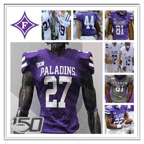 Wskt Custom Ncaa Furman Paladins College Football Maglie Darren Hamp Sisson Devin Wynn Noah Henderson Shiflett THOMAS GORDON Abrams