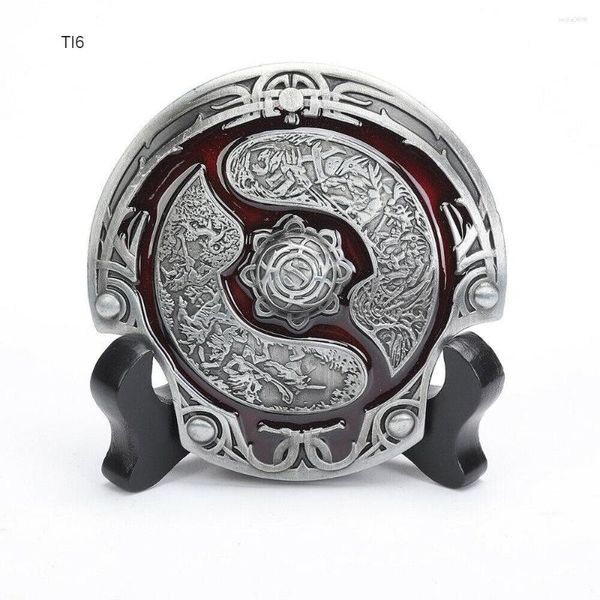 Charms Dota 2 Ti 1000 escudo de nível com caixa 2022 Aegis of Champions Collectible Jewelry Gift