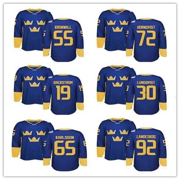 Wskt Schweden 2016 World Cup of WCH Hockey Jerseys 19 Backstrom 34 Carl Soderberg 92 Gabriel Landeskog 65 Erik Karlsson 20 Steen 30 Lundqvist