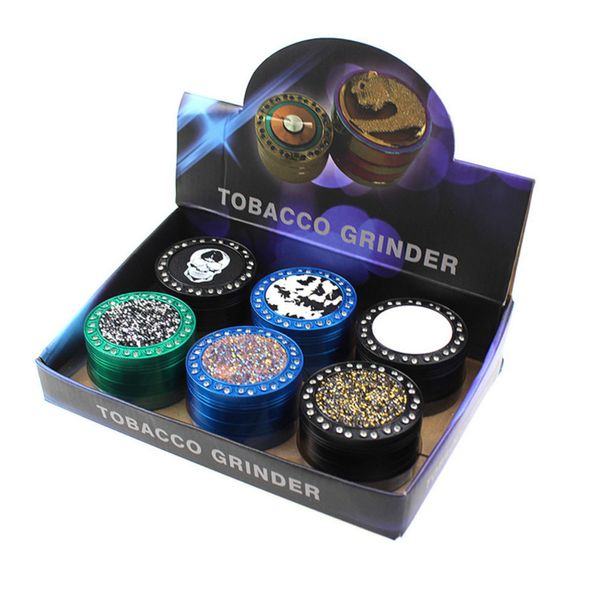 Shinny Luxury Grinders Metal Tobacco Smoke Detector de cigarro Managem de fumador Fit Fit Cool Dry Herb