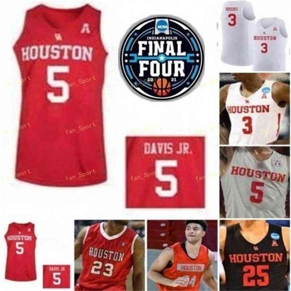 SJ NCAA Basketball Final Four Houston Cougars College 12 Tramon Mark Jersey 5 Cameron Tyson 34 Hakeem Olajuwon 44 Elvin Hayes 22 Clyde Drexler