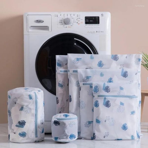 Çamaşır çantaları Modern Stil Baskılı Çanta Kalın Örgü Makinesi Özel Bakım Anti-Deform Anti-Kışlık Sütyen Kazak 6 adet