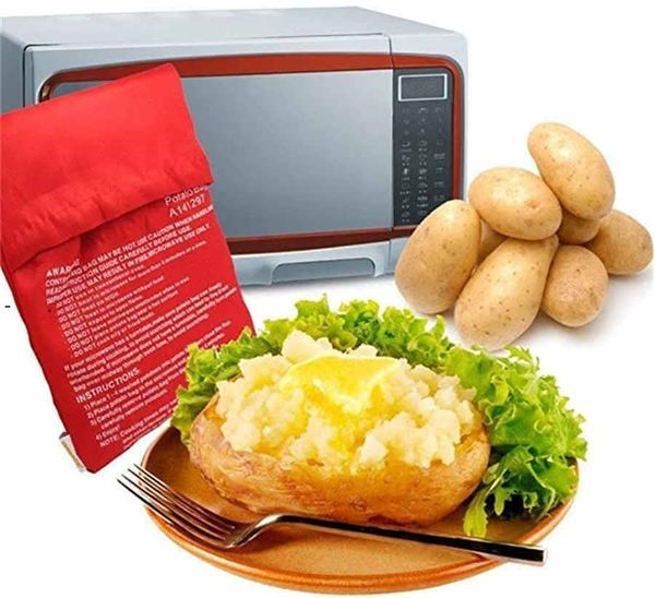 Borsa per pentola a microonde Borsa soffice per pane e patate al mais Borsa riutilizzabile lavabile per patate al forno Borsa per cottura a microonde BBB15674