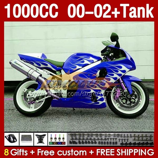 Einspritzungstank-Verkleidungen für Suzuki GSXR 1000 CC 1000CC K2 00–2002, Karosserie 155Nr