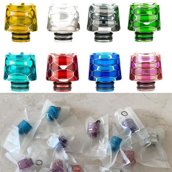 510 Drip Tips Bocca in pelle di serpente Bocchino a foro largo Fit EGO ONE Vaporizzatore 1453 TFV8 BABY Atomizzatore serbatoio