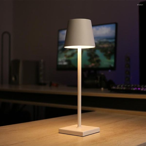 Tischlampen Schnurlose Touch-Lampe Schreibtisch Modernes Schlafzimmer Licht LED wiederaufladbare Bar mit USB-Ladeanschluss