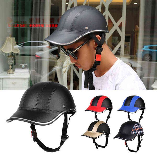 Caschi da ciclismo Motociclismo Casco mezzo aperto Berretto da baseball Schiuma imbottita PU Cappello Visiera Casco di sicurezza per sport all'aria aperta Arrampicata Baseball T220921