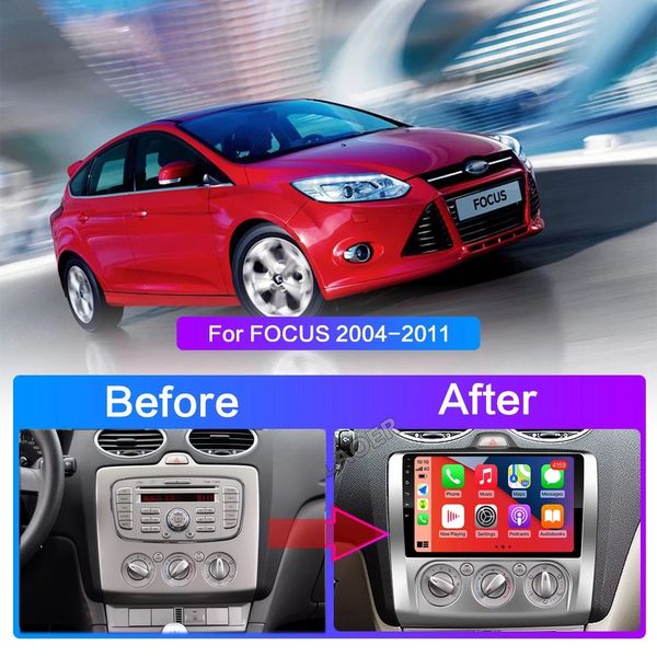 Android Touch Screen Multimedia Stereo Car Video 2 Din Radio Lettore di navigazione GPS Mp5 per Ford Focus