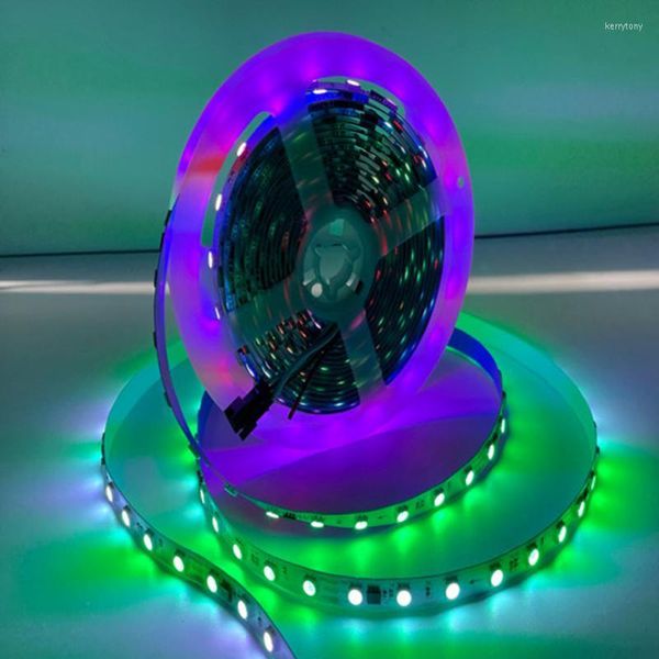 Streifen LED Streifen Licht Intelligente Wasserdichte Flexible Lampe 5M Klebeband Diode RGB 12V DIY Schreibtisch Bildschirm TV Hintergrund beleuchtung Dropshiping