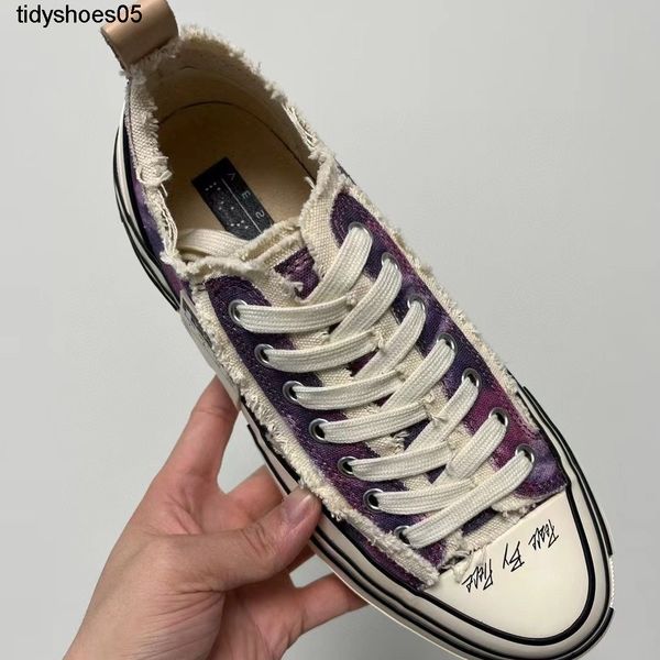 Xvessel wu jianhao's Hip Hop 3 Co фиолетовая фиолетовая галстука Dye Low Top Vulcanized Canvas обувь для мужчин и женщин.
