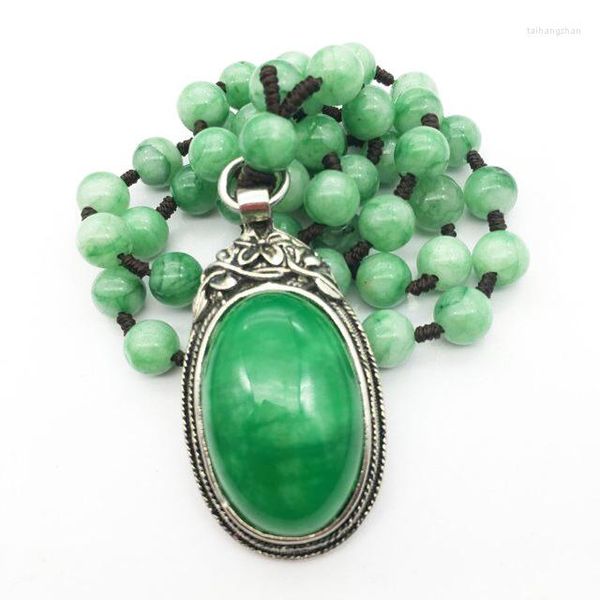 Anhänger-Halsketten, echte Jade, natürlicher Jadit, grüner Schmuck, Halskette, Geschenk für Freunde, Sterlingsilber