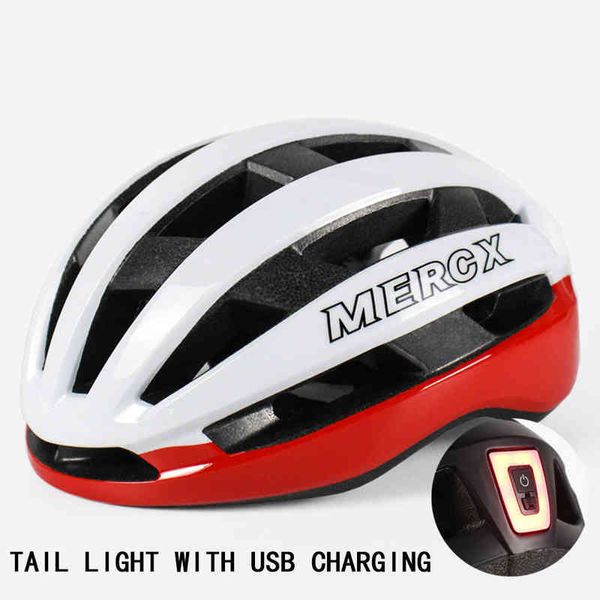 Fahrradhelme Ultraleichter Triathlon-Straßenrennradhelm mit Rücklicht Aero-Fahrradhelm MTB-Fahrrad-Mountainbike-Helm Casco Ciclismo T220921