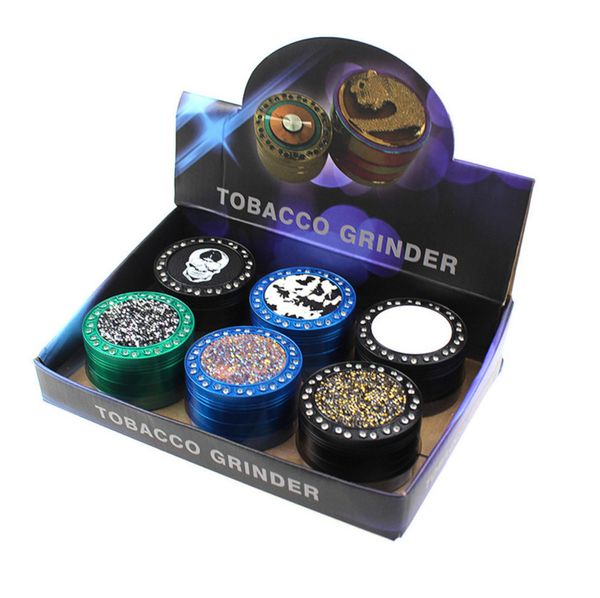 Shinny Brinders Colorful Metal Tobacco Smoke Detector de cigarro Moagem de fumante Fit Fit Cool Dry Herb Dry