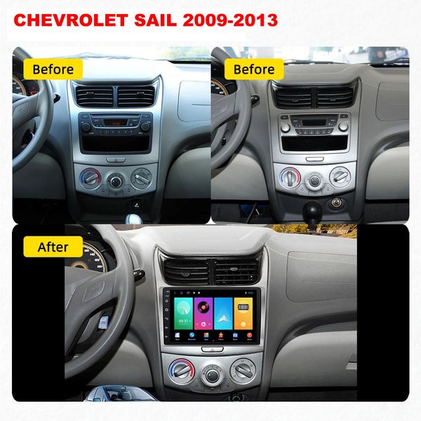 Android Car Video Radio para Chevrolet Sail 2009-2013 9 polegadas Touch Screen Audio Multimedia Bluetooth Player