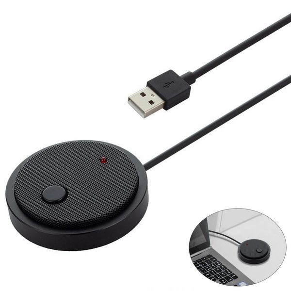 Microfono USB a condensatore omnidirezionale per riunioni aziendali, conferenze, computer, laptop, voce