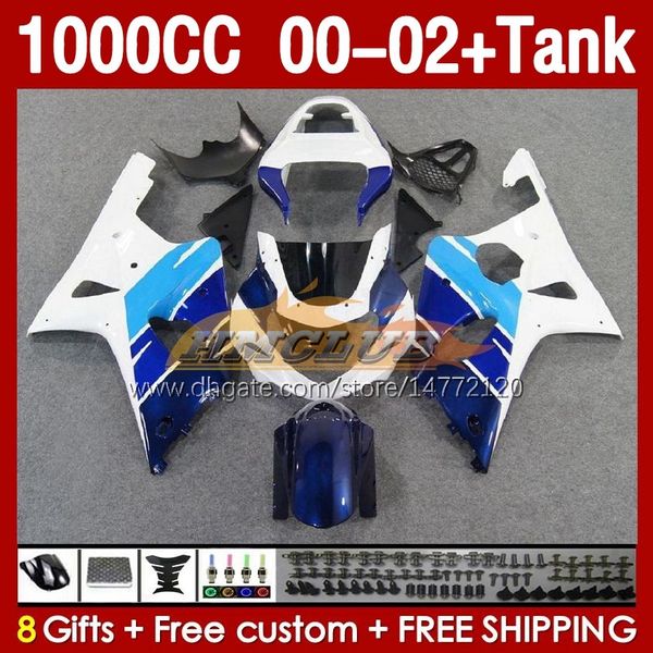 Suzuki K2 GSXR-1000 GSXR 1000 CC GSXR1000 00 01 02 gövde 15no.27 GSX R1000 GSX-R1000 2001 2002 2002 1000cc 00-02 Enjeksiyon Kalıp Mavi Stok