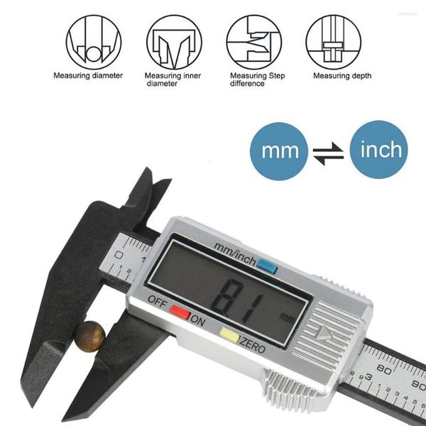 Schmuckwerkzeuge Messwerkzeug Edelstahl Digitaler Messschieber Elektronisches Mikrometerlineal Tiefenmessgerät Instrument 0-150 mm