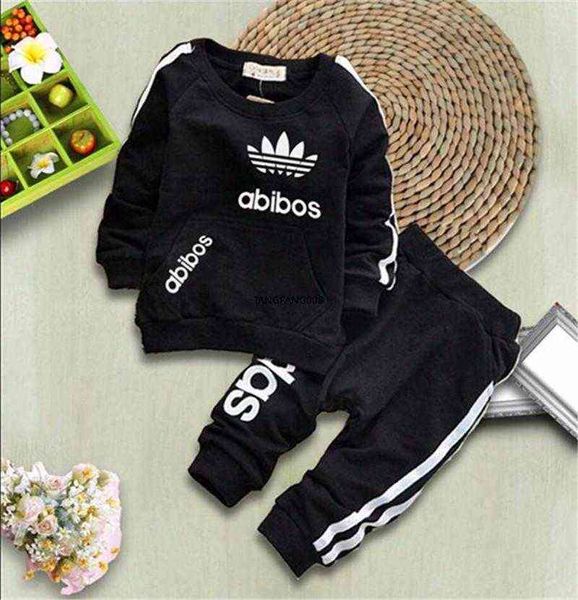 Kleidung Sets Frühling Kind Jungen Mädchen Marke Lässige Trainingsanzug Langarm Brief Mantel Säuglings Kleidung Baby Hosen 2 Stücke Baby sport Kleidung Anzüge