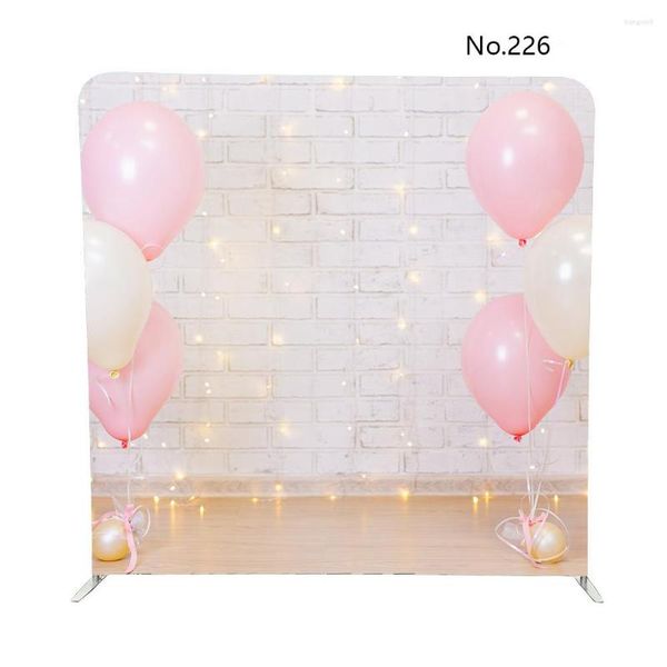 Forniture per feste Nastri d'argento Palloncini Tension Tessuto Cuscino personalizzato Sfondo per decorazioni