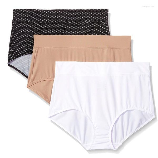 Menas de banho feminina de moda feminina de 3 peças de moda Briefs de algodão sexy Panties para mulheres Solid Braziliana Rouphe Dress Dress Panty