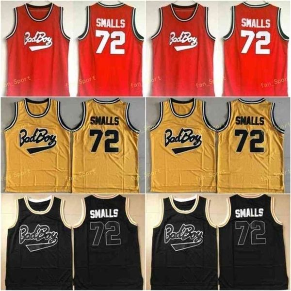 SJ Biggie Smalls #72 Bad Boy Notorious Big Movie Jersey Herren 100% gen￤htes Basketballtrikot