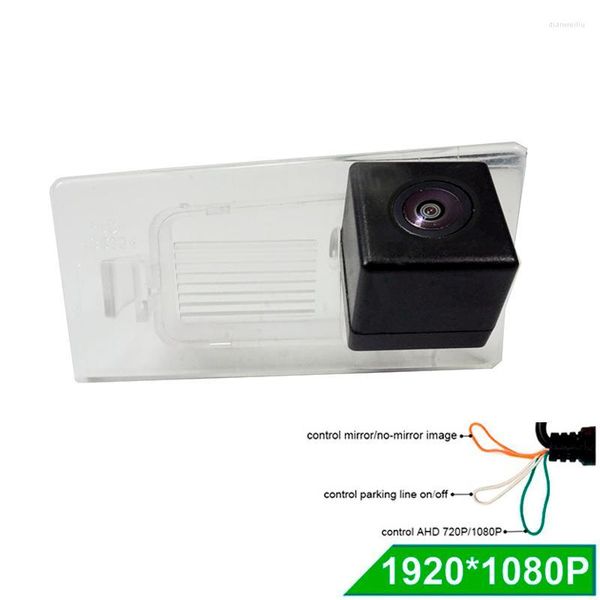 Câmeras de câmeras de vista traseira do carro Sensores de estacionamento 1920 1080p AHD HD Night Vision Camera para Solaris Sedan HC Russia 2022 Acessórios