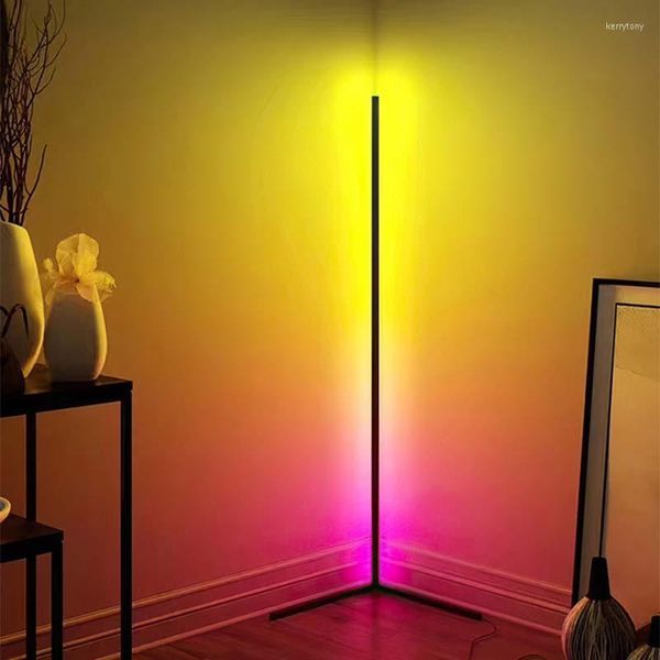 Lampade da terra Lampada a LED RGB Ambinet Light Stand Illuminazione per angolo RGBW Luci per interni per soggiorno Decor