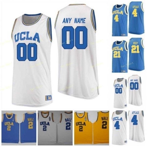 SJ UCLA Bruins College Basketball Trikot 1 Moses Brown 3 Jules Bernard 4 Jaylen Hands 5 Chris Smith 13 Kris Wilkes Frauen Jugendliche Customgengen