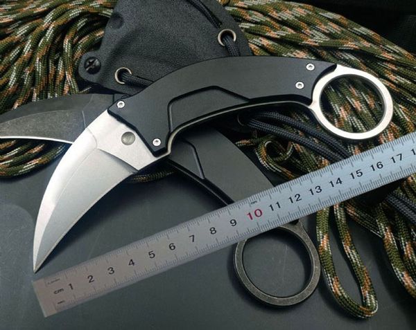 1pcs H9203 Фиксированное лезвие Karambit Knife D2 Каменное мыть