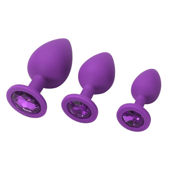 3 pezzi/set metallo butt plug giocattoli del sesso per donne coppie adulti gioco masturbatore anale S/M/L cuore rotondo_voghion.com